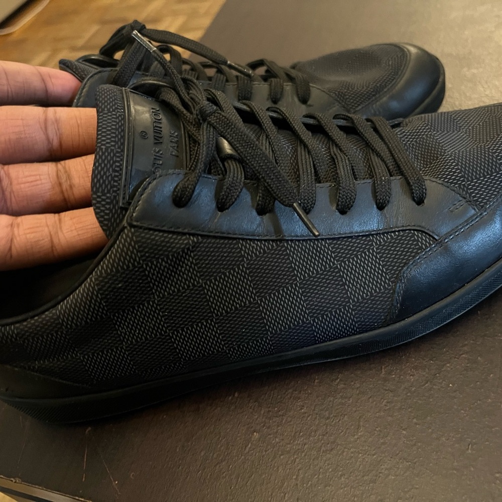 Louis Vuitton Black Checkered Sneakers